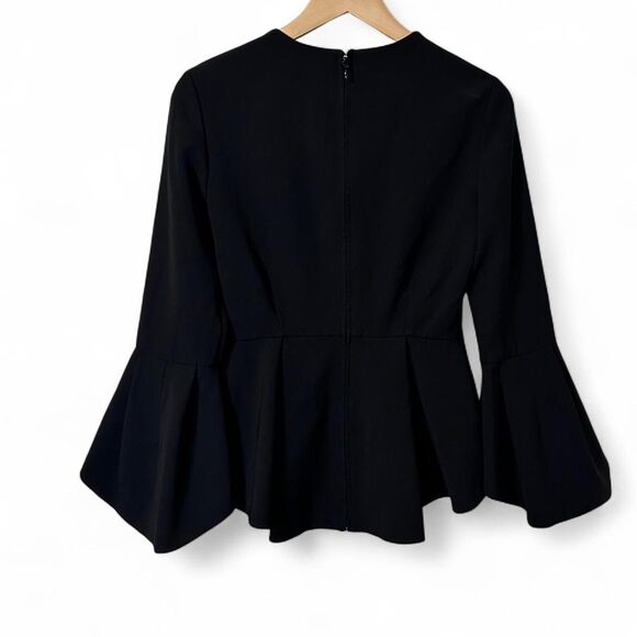 Alice + Olivia Employed Line black peplum top Size Medium - Picture 3 of 5